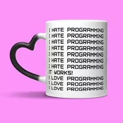 Hate програмування | Кружка - сердечко